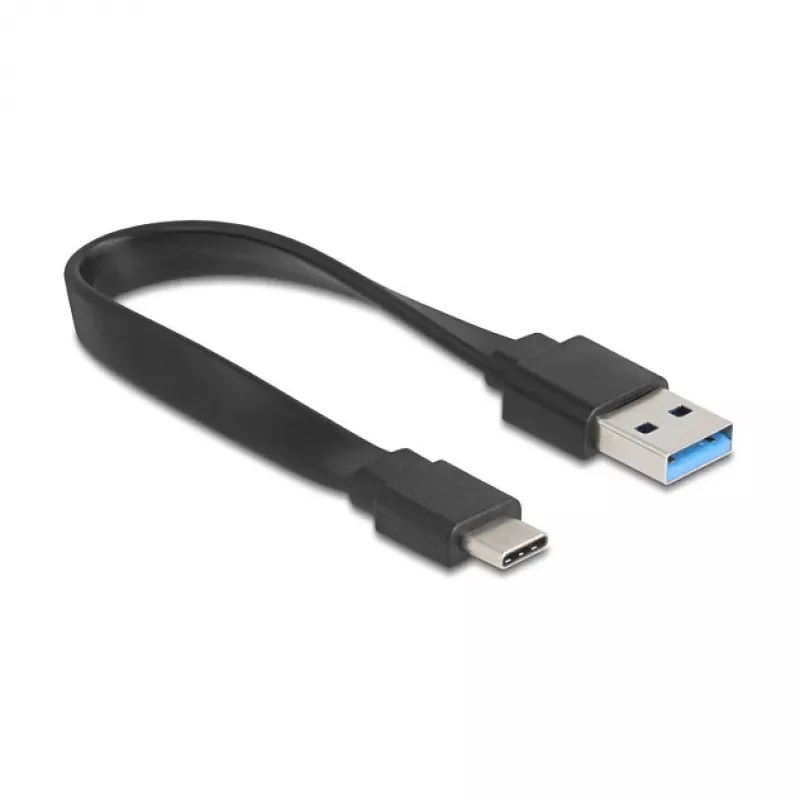 Hub USB 3.2 Gen 1 (3.1 Gen 1) DELOCK 4 porte con host Type-A + Type-C (5000 Mbit/s) nero/trasparente