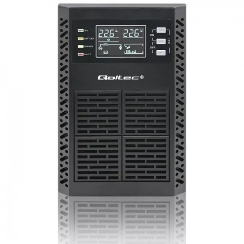 Qoltec 52281 UPS (gruppo di continuità) doppia conversione (Online) 2 kVA 2000 W 3 uscite AC