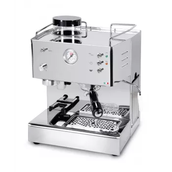 Quick Mill Pegaso, macchina per espresso, chicchi di caffè, macinacaffè integrato, 1200 W, acciaio inox