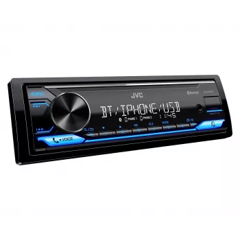 Autoradio JVC KDX-382BT con Bluetooth e USB — Single DIN, ingresso AUX, sintonizzatore FM
