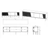 Mobile RTV ABI 4D 200x38x62 bianco opaco