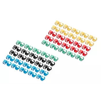 Clip di codifica colori Digitus A-CC-M colori vari PVC 100 pezzi