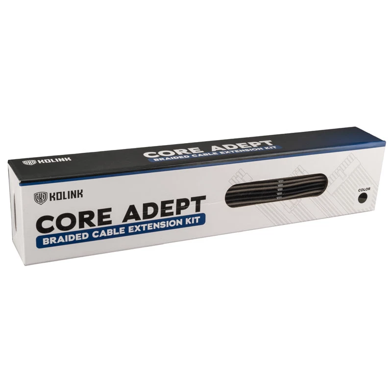 Kolink Core Adept kit prolunghe cavi intrecciati, nero/grigio canna di fucile
