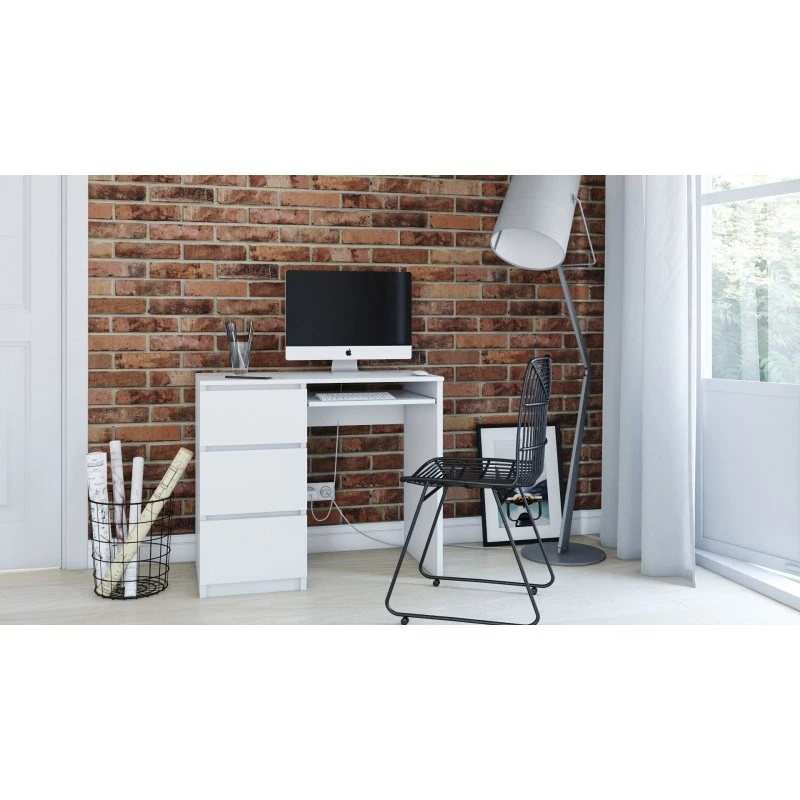 Scrivania per computer top e shop LIMA LEWE BIEL MAT — dritta, rettangolare, truciolare, 980×510×760 mm
