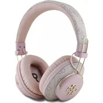 GUESS cuffie wireless Bluetooth 4G Metal Logo rosa, GUBHS72P4FC4MP, universale (GUBHS72P4FC4MP)
