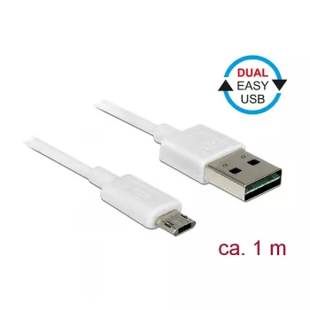 Cavo USB DeLOCK 84807 USB 2.0 1 m USB A Micro-USB B bianco