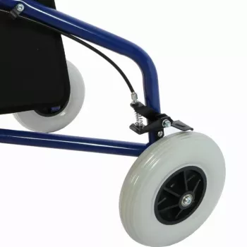 Rollator a tre ruote REHA FUND RF-611 Barcelona, telaio in acciaio, pieghevole, altezza regolabile 82–97 cm, portata max 110 kg, ruote bloccabili, cestino