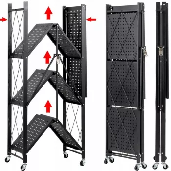 Scaffale porta attrezzi da giardino Top e shop Rack FS004 — acciaio zincato autoportante, 720×340×1270 mm, portata 50 kg