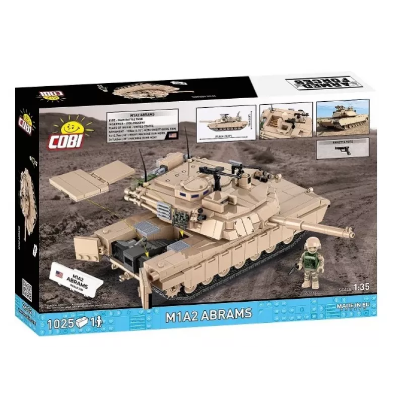 Set da costruzione a mattoncini Cobi M1A2 Abrams 1025 pezzi modello COBI-2632