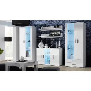 Cama Sideboard 120 cm SOHO S7 bianco/bianco lucido