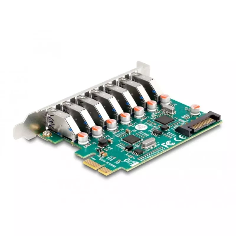 Scheda DeLOCK PCI Express x1 a 7 x connettore femmina USB 5 Gbit/s Type-A esterna