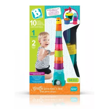 Torre multifunzionale giraffa XL di B-kids modello 1164702NN, altezza 120 cm, torre gioco e attività