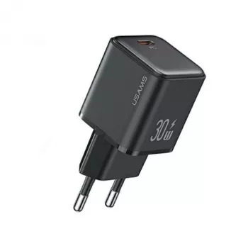 usams caricabatterie USB-C PD 3.0 CC186TC01 30W ricarica rapida, nero