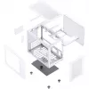 Case per PC Jonsbo C6 MAX, case mini, Micro-ATX, vetro temperato - bianco