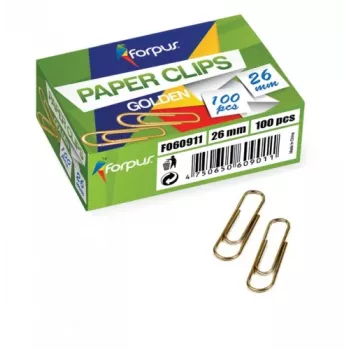 Clip Forpus, giallo metallo, 26 mm rotondo (100) 1104-006