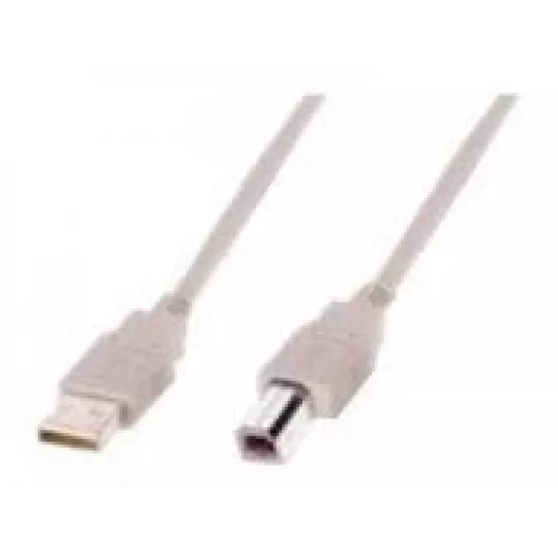Cavo di collegamento USB Assmann, Type-A - B M/M, 3,0 m, compatibile USB 2.0, UL, beige (AK-300102-030-E)