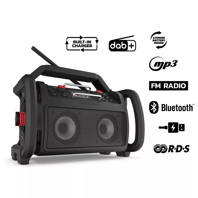 Radio da cantiere PerfectPro ROCKPRO RP2 Bluetooth impermeabile