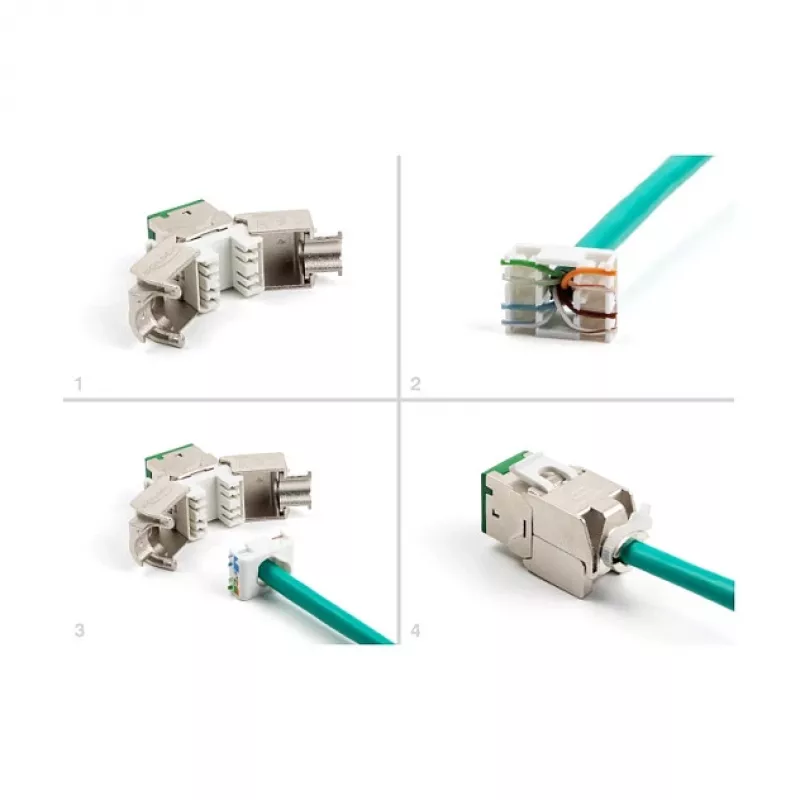 Modulo Keystone DeLOCK 88116 piatto verde RJ-45 10 pezzi