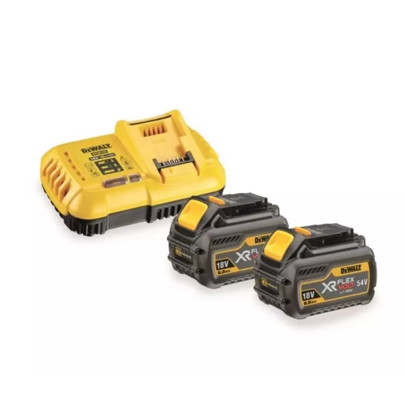 DeWalt DCB118T2-QW XR FLEXVOLT kit di avvio, 2 batterie 54 V 2 Ah e caricabatterie
