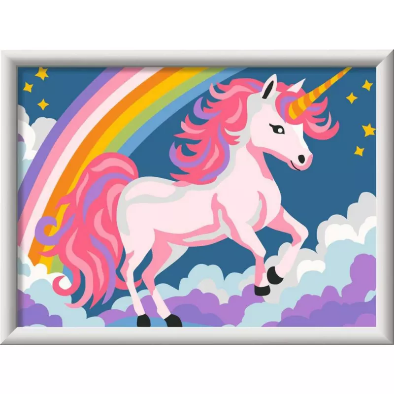 Set pittura con numeri Ravensburger CreArt Rosa Einhorn pittura
