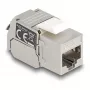 DeLOCK modulo keystone RJ45 connettore femmina a LSA Cat.6A con LED argento-bianco
