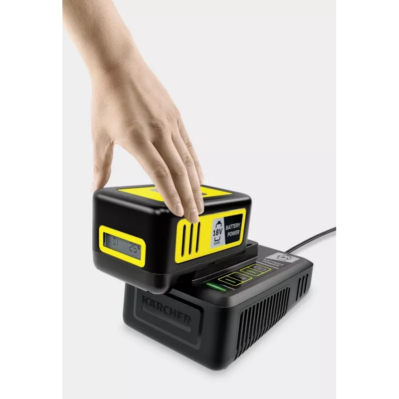 Set batteria e caricabatterie Kärcher 2.445-063.0, Universal 18V 5000mAh, giallo/nero