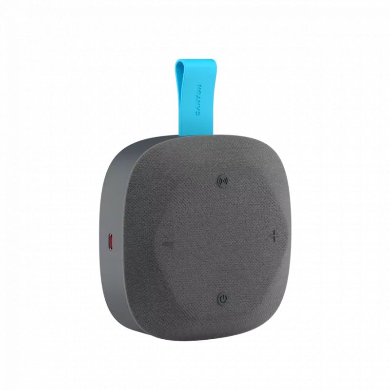 Altoparlante Canyon Hexagon 10 - Bluetooth 5.3 - USB-C - lettore di schede - IPX5 - blu-grigio