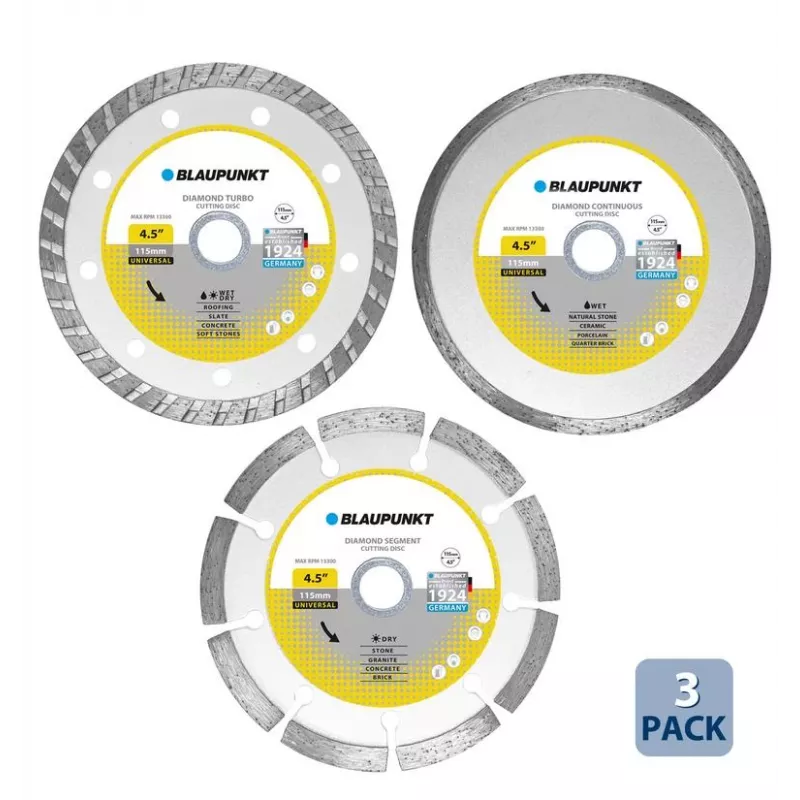Set dischi da taglio/levigatura BLAUPUNKT BP-CW-D4115, 3 pz.