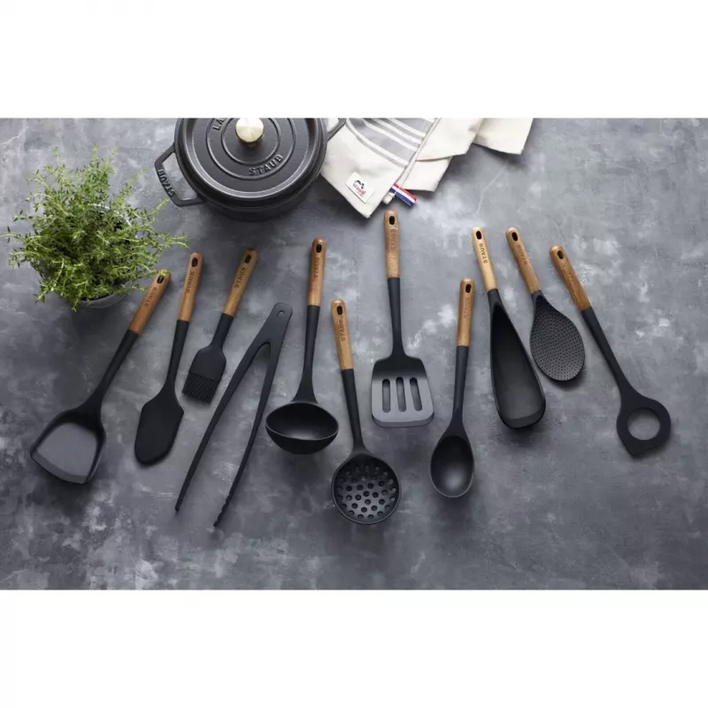 Cucchiaio per polvere - 31 cm, marrone-nero