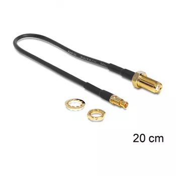 Cavo coassiale DeLOCK 88484 RG-174 0,2 m SMA TS-9 nero