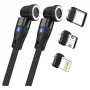 Cavo USB RealPower MagneticCharge2 1m nero ricarica rapida trasferimento dati