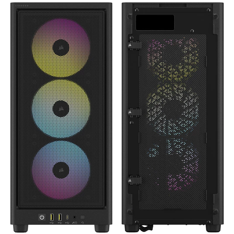 Corsair RGB AIRFLOW Case PC 2000D nero Mini-ITX incluso alimentatore No SFX
