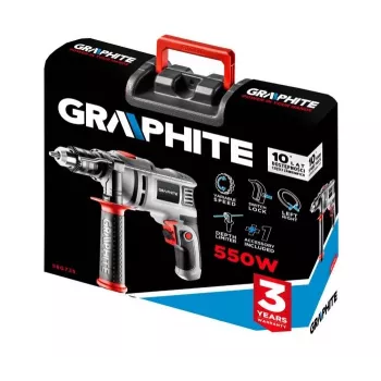 Graphite 58G725 trapano 3000 RPM con chiave grigio