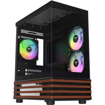 PC Micro Tower Thermaltake View 170 WS ARGB — case micro, nero, supporta alimentatore PS2, 2x 120 mm laterali + 1x 120 mm posteriori, HDD 2,5/3,5 pollici