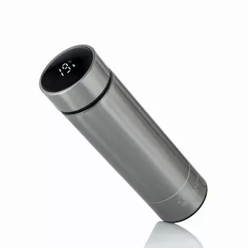 Extralink Smart Travel Mug argento, tazza termica con display LED