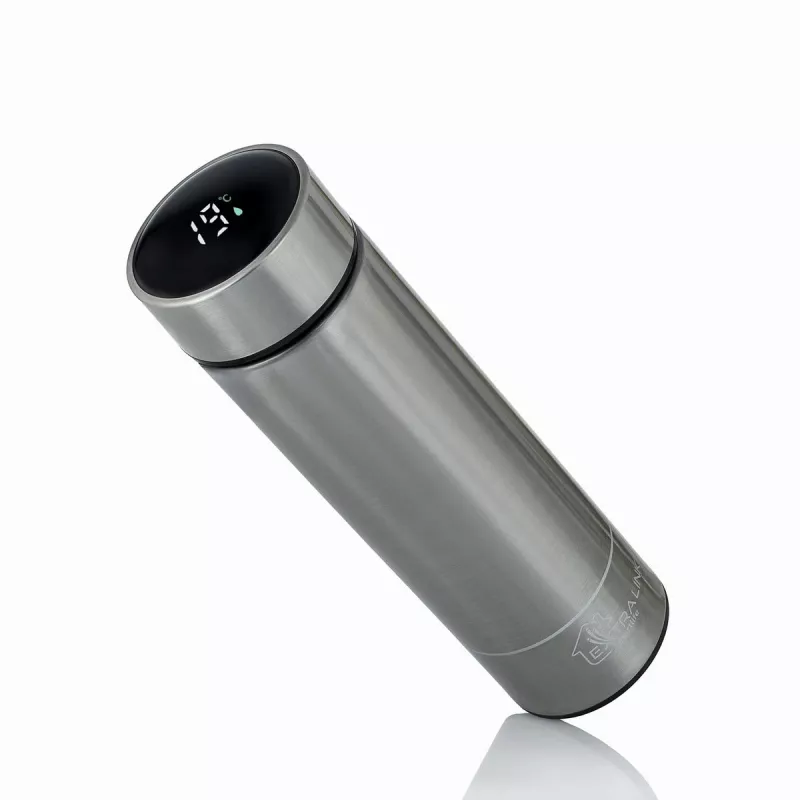 Extralink Smart Travel Mug argento, tazza termica con display LED