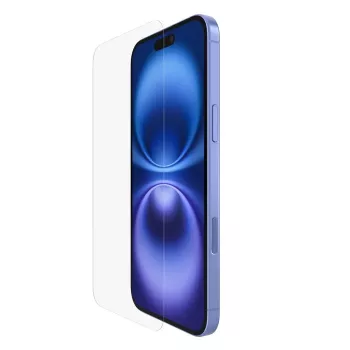 Protezione schermo Belkin ScreenForce per iPhone 16 Plus antibatterica vetro temperato