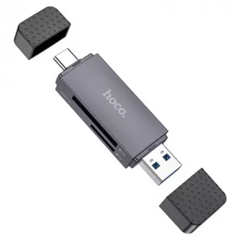 Lettore di schede HOCO HB45 2 slot SD/TF con connettori USB-A e USB-C
