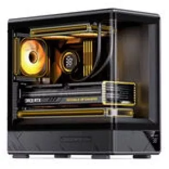 Case per computer Jonsbo D200 midi-tower mATX vetro temperato mini display temp nero