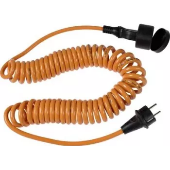 AS Schwabe 70413 cavo a spirale, estensibile 1–5 m, H07BQ-F 3G1,5, 230 V, arancione