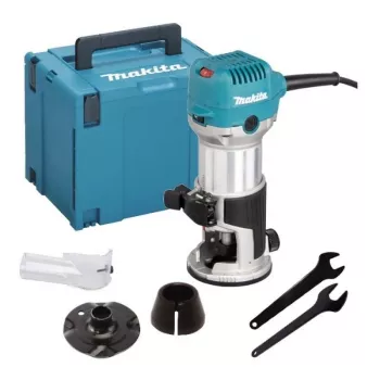 Makita RT0702CJ Fresatrice per bordi/fresatrice nero, blu, acciaio inox 34000 giri/min 710 W