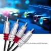 Cavo audio Qoltec 52337 2 m 2 x RCA nero
