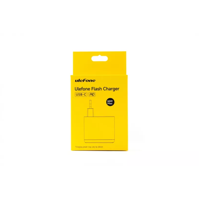 Caricabatterie UleFone 66W — alimentatore USB rapido per dispositivi portatili, modello UF-CHAR-66WR
