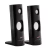 Diffusore PC a 2 vie con filo Audiocore AC860, 2.0 canali, 4 W RMS, alimentazione USB, ingresso 3,5 mm, nero