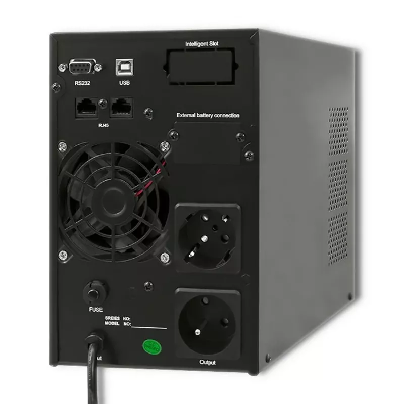 Qoltec 53042 UPS (gruppo di continuità) doppia conversione (online) 1 kVA 800 W 2 uscite AC