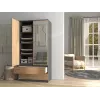 Topeshop SZAFA MALWA AN/AR L armadio/guardaroba da camera 5 ripiani 2 porte