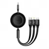 Cavo USB Baseus CAMJ010201 1,1 m USB 3.2 Gen 1 USB C Micro USB-A Lightning nero