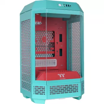 The Tower 250, case tower menta/frutti di bosco, vetro temperato