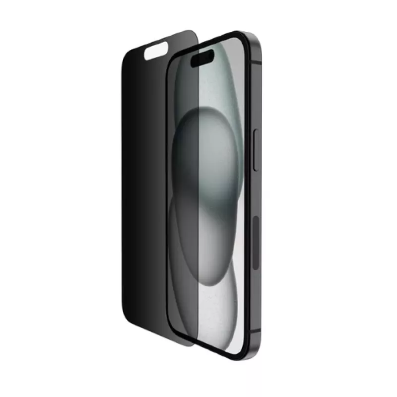 Belkin ScreenForce Pro - protezione per display per cellulare - 2,5D - vetro - con filtro privacy - vetro - per Apple iPhone 14 Pro, 15 (OVA147ZZ)