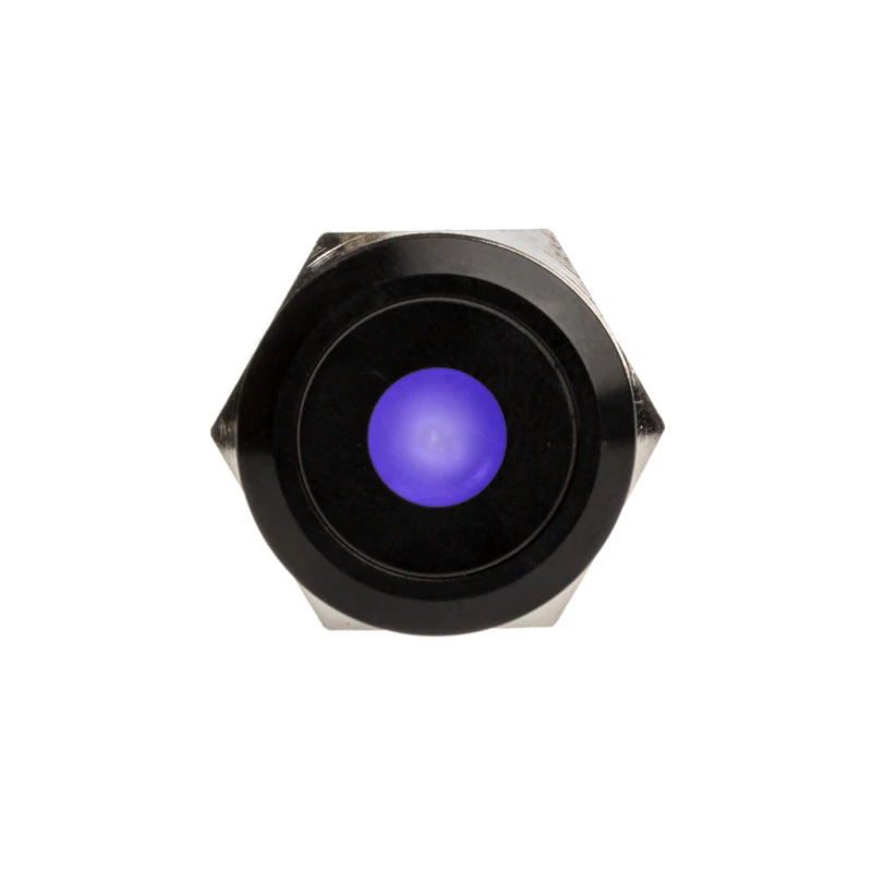 Interruttore/pulsante antieffrazione DimasTech 19mm Blackline Dot RGB PD218